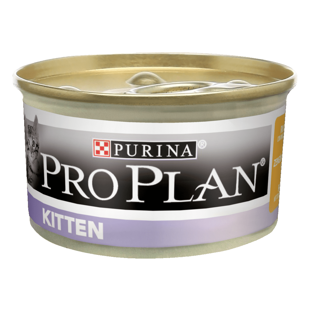 Purina Pro Plan Kitten (Пуріна Про План Кіттен), консерва, мус із куркою для кошенят, 85 г