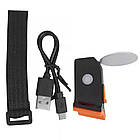 Ліхтар задній Стоп "Зірка", з USB-зарядкою, Чорний / Задня велофара на сідло / Велосипедна фара-мигалка, фото 7