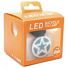 Ліхтар задній Стоп "Зірка", з USB-зарядкою, Чорний / Задня велофара на сідло / Велосипедна фара-мигалка, фото 10