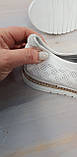 Жіночі шкіряні туфлі кросівки білі, фото 4