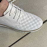 Жіночі шкіряні туфлі кросівки білі, фото 6