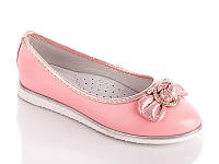 Туфли балетки для девочки розовые с декором, размеры 28,30,31
