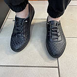 Жіночі чорні туфлі літні мокасини, фото 3