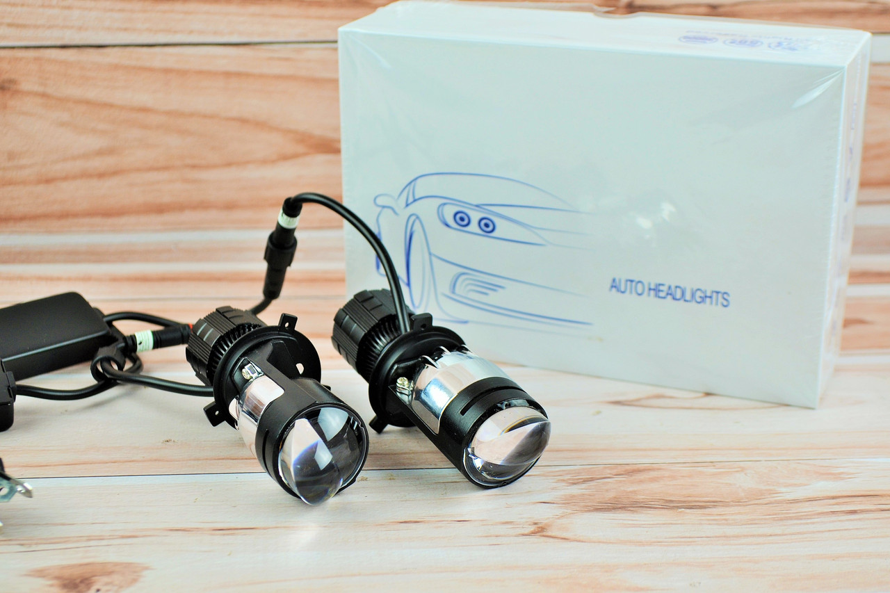 Лампы LED мини-линзы Н4 Auto Led Linz LENS"(70Вт, 16000Лм, 5700К, 12-24v, Цоколь H4) (1004), фото 1