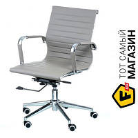 Офисное кресло со спинкой искусственная кожа Special4you Solano 5 artleather grey (E6071) серый
