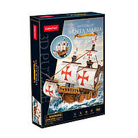 Трехмерная головоломка-конструктор "Корабль Санта-Мария" Cubic Fun T4038h, World-of-Toys
