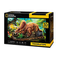 Трехмерная головоломка-конструктор "Трицератопс" Cubic Fun DS1052h National Geographic Dino, World-of-Toys