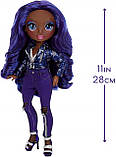 Лялька Рейнбоу Хай Кристал Бейлі Індиго фіолетова Серія 2 Rainbow High Krystal Bailey Indigo Dark Purple S2, фото 5