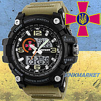 Тактичні багатофункціональні годинники Patriot 012+Box Хакі, Чорний