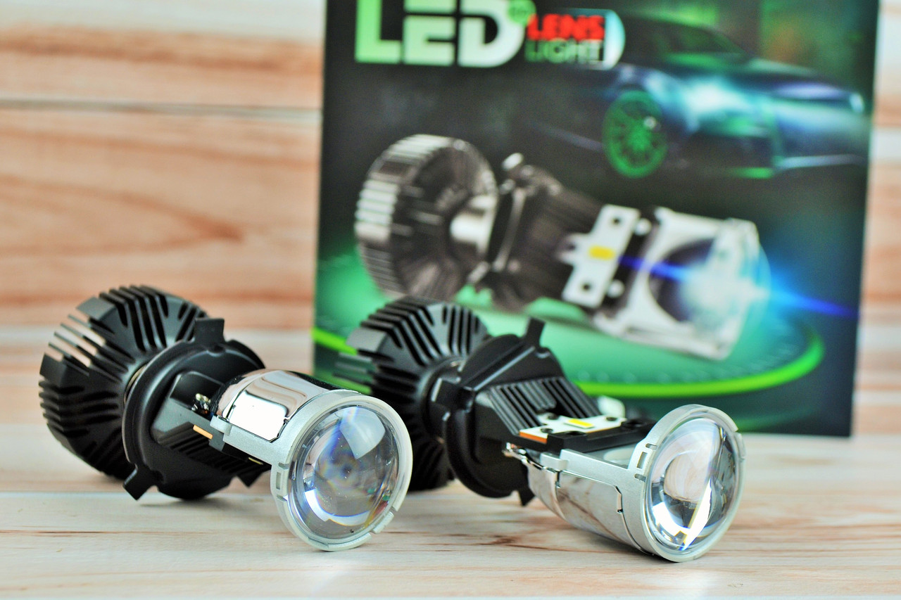 Лампы LED мини-линзы Н4 Light Linz LENS"(72+10%Вт, 16000Лм, 6500К, 12 ...