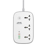 Подовжувач мережевий Ldnio SCW3451, 3USB, Type-C, 3 розетки, QC, Wi-Fi, 2 м, білий, фото 2
