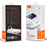 Подовжувач мережевий Ldnio SCW3451, 3USB, Type-C, 3 розетки, QC, Wi-Fi, 2 м, білий, фото 10