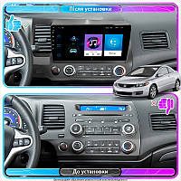 Al Штатная магнитола для Honda Civic VIII Рестайлинг 2008-2012 экран 10" 1/16Gb Wi-Fi GPS Base Android