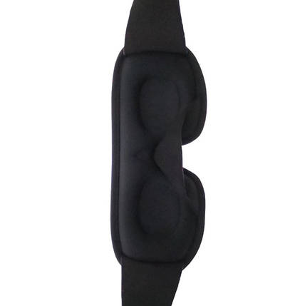 Маска для сну повітропроникна 3D Soft, наочна, чорна, фото 2