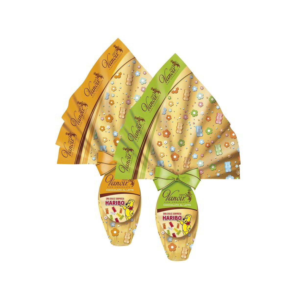 Шоколадне яйце Haribo Vanoir Finissimo Cioccolato Al Latte 190 g (Побите), фото 1