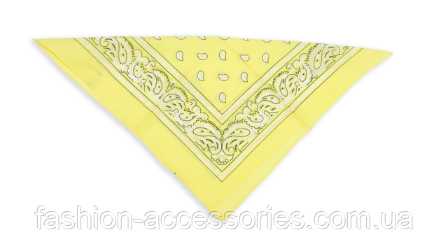 Бандана для хлопчика і дівчинки блідо-жовта Бандана класична блідо-жовта 3