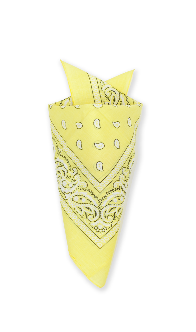 Бандана в задній кишені блідо-жовта Бандана класична блідо-жовта 4