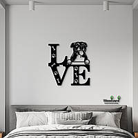 Панно Love&Paws Стаффордширский бультерьер 20x20 см - Картины и лофт декор из дерева на стену.