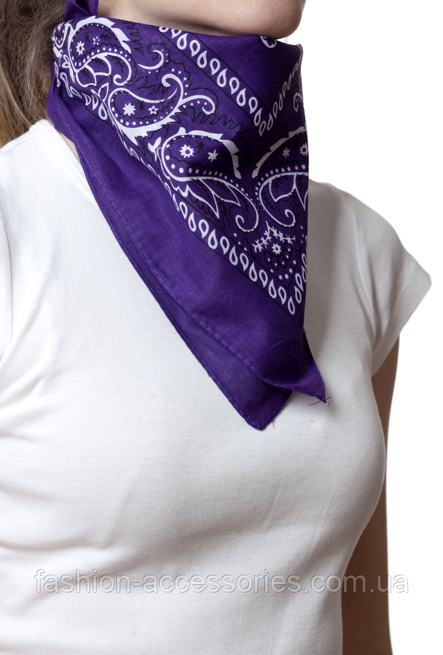 Бандана головний убір фіолетова Бандана класична фіолетова 2
