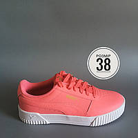 Кросівки жіночі Puma Carina Leather (Salmon Rose). Оригінал