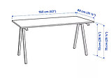 TROTTEN стіл, білий,160х80 см, 994.295.59, фото 2