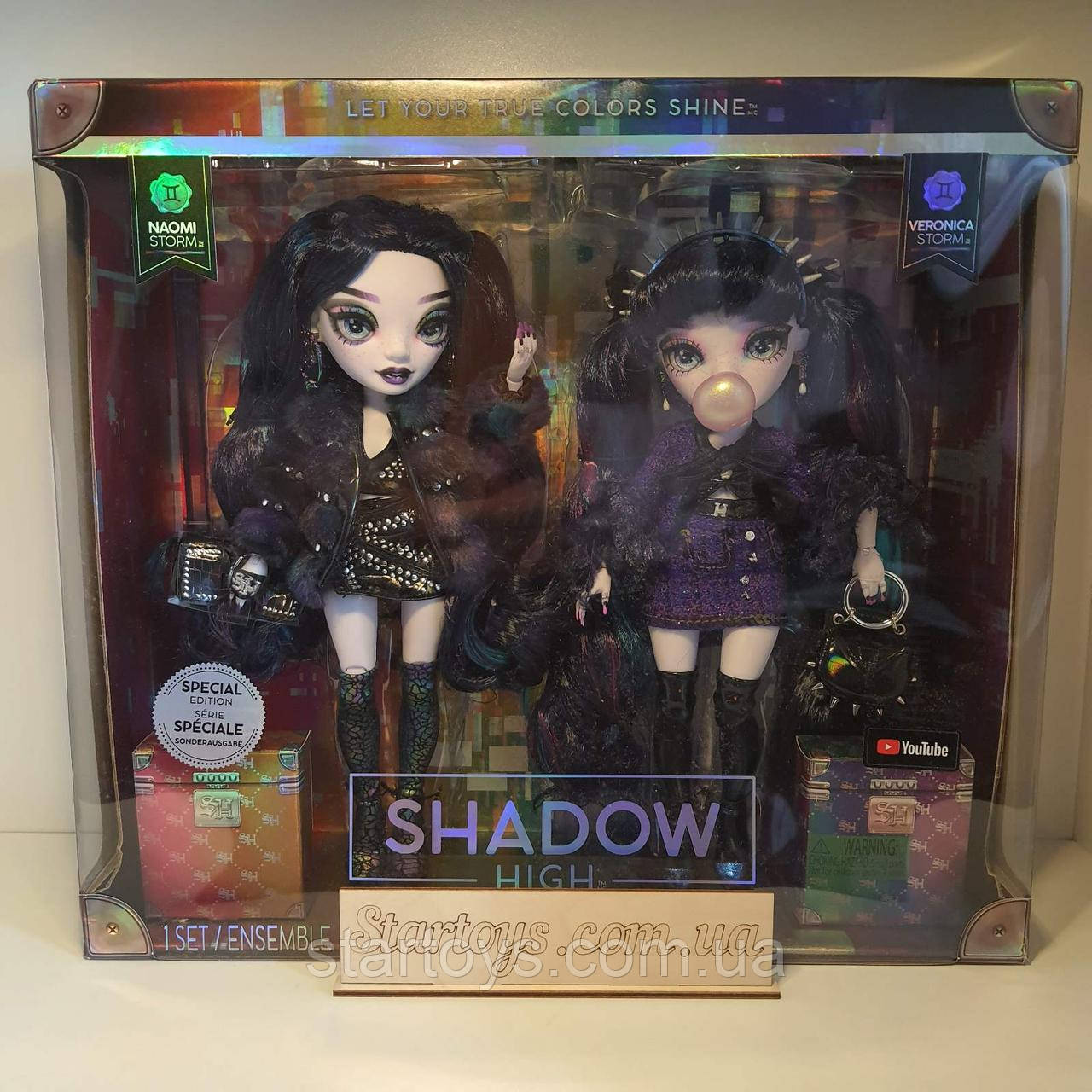Набір ляльок Рейнбоу Хай Shadow High Наомі та Вероніка Шторм Rainbow High Shadow High Purple & Black Designer