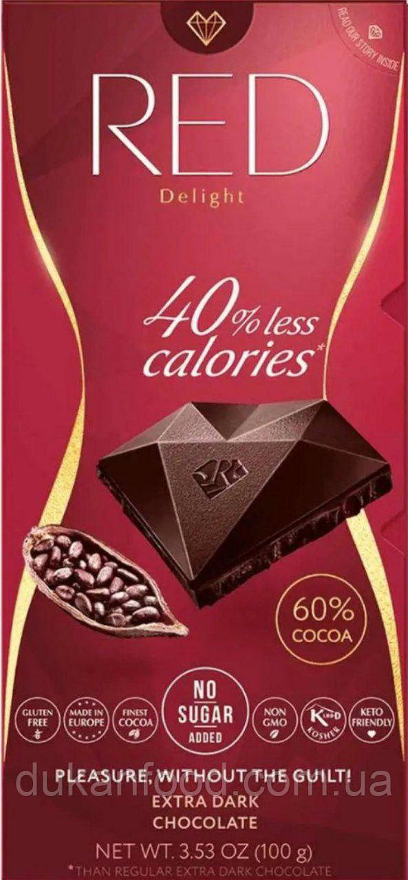 Екстра темний шоколад без цукру, Red Delight, 100 г