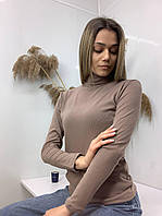 Базовий жіночий гольф у рубчик капучино