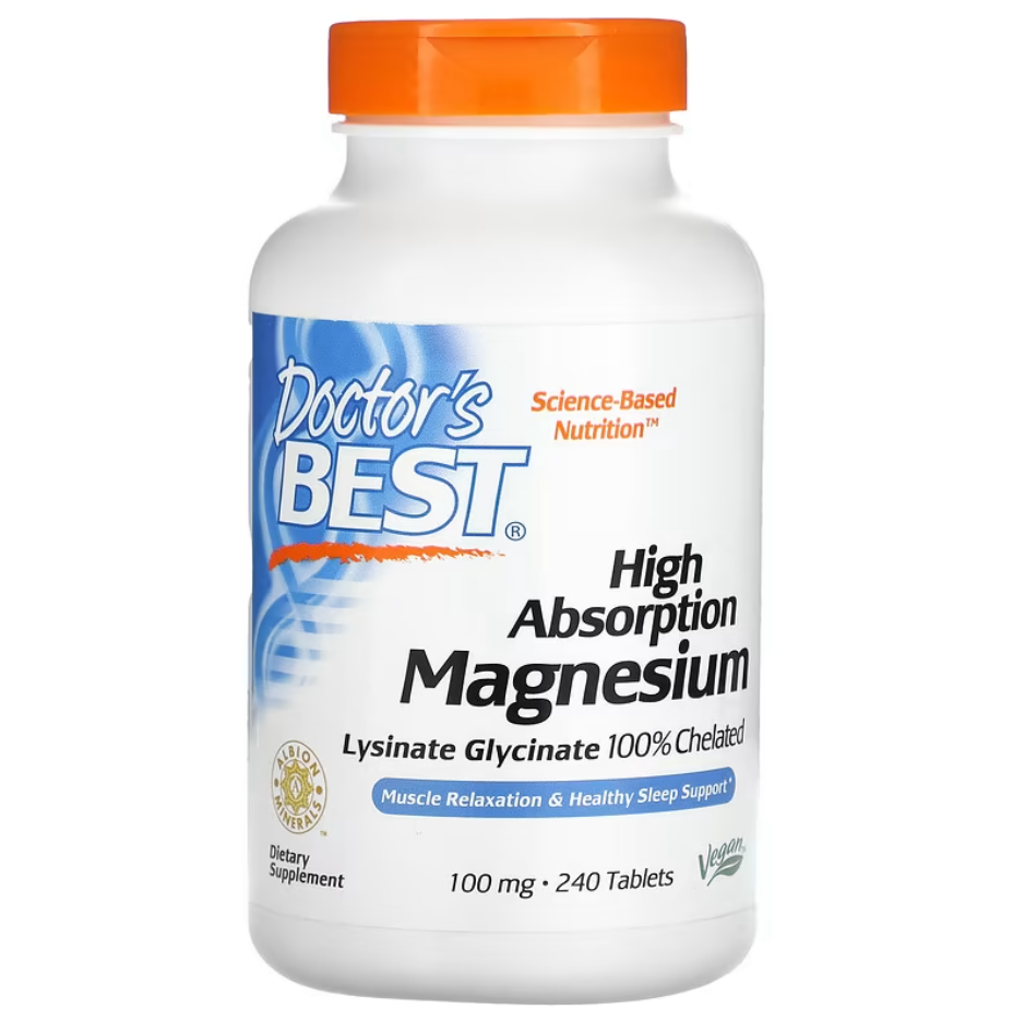 Магній High Absorption Magnesium 100 мг Doctor's Best 240 таблеток