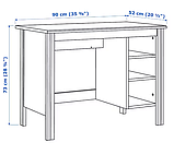 BRUSALI стіл, білий,90х52 см, 404.397.63, фото 2