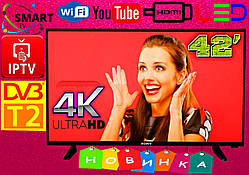 8 ЯДЕР Телевізори Sony SmartTV Slim 42" 4K 3840x2160, LED, IPTV, Android 13,T2,WIFI, USB, КОРЕЯ