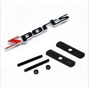 3D емблема "Sports" на решітку радіатора, фото 1