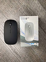 Мышка компьютерная аккумуляторная Wireless Mouse беспроводная с подсветкой RGB Чёрная