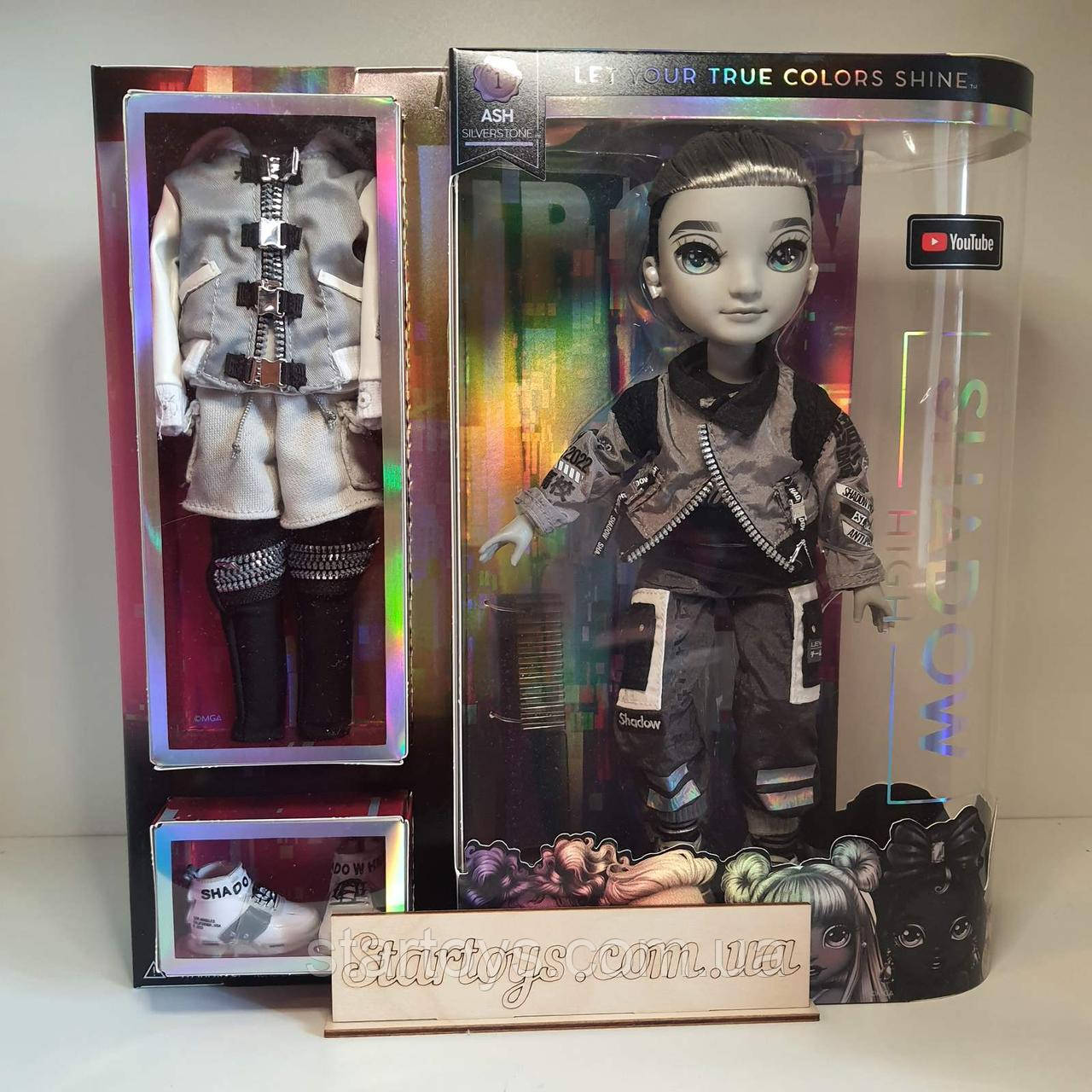 Лялька Рейнбоу Хай Шедоу хлопчик Еш Сільверстоун Rainbow High Shadow Ash Silverstone