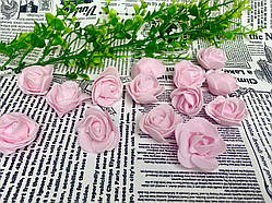 Штучна троянда з фоамірану 3х2 см (за шт.). Колір - рожевий