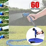 Садовий шланг Expandable Hose 60 м + У ПОДАРУНОК насадка-розпилювач для поливання, фото 2