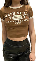 Футболка(топ) женская летняя с надписью "Nash Ville" L