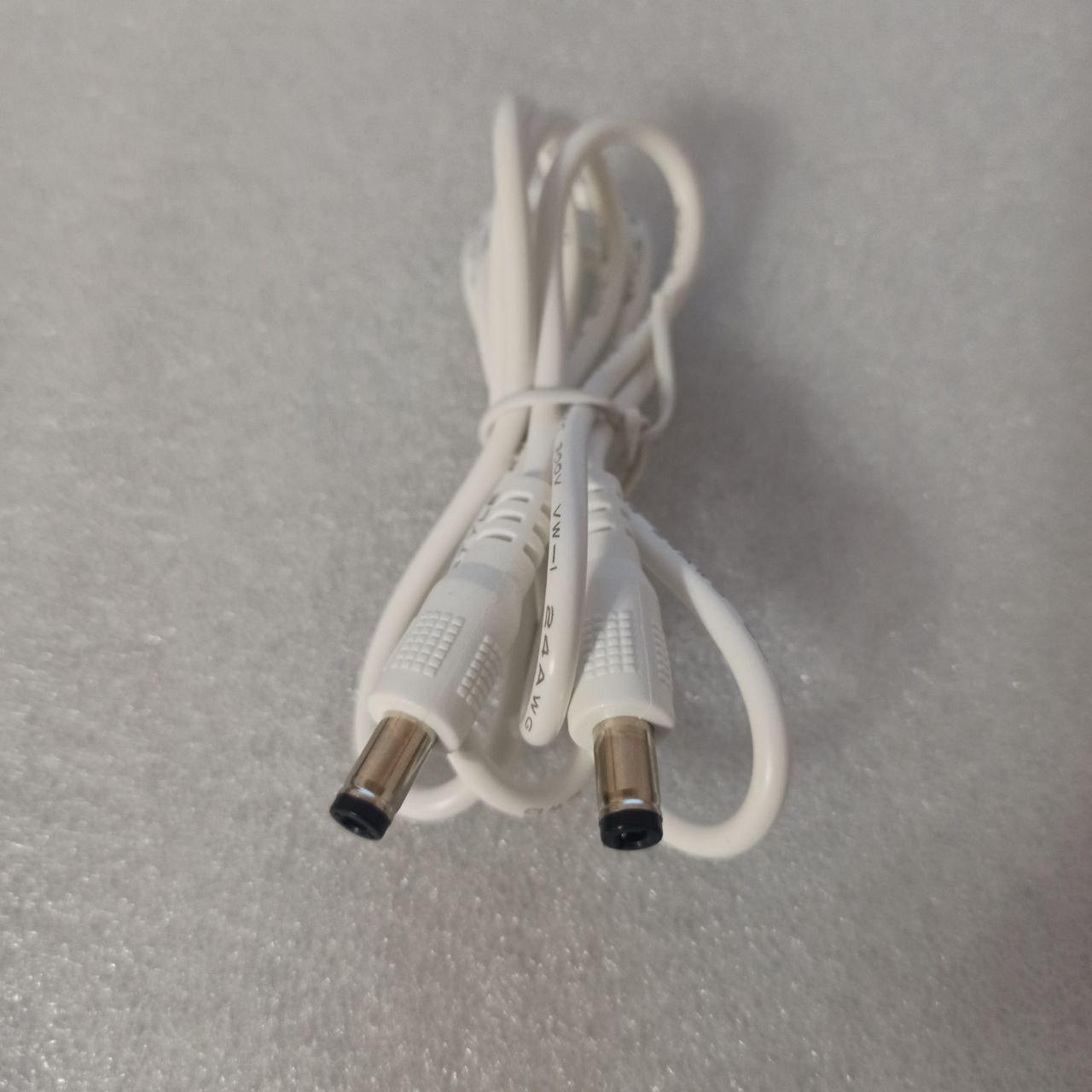 Купити DC-DC кабель 5,5х2,5(2,1) - 5,5х2,5(2,1) мм білого кольору. DC ...