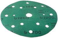 Наждачная бумага круг Р-1500 SOLL d 150 мм (15 отверстий, на пластик. основе зеленый) Импульс Авто арт.IP1983