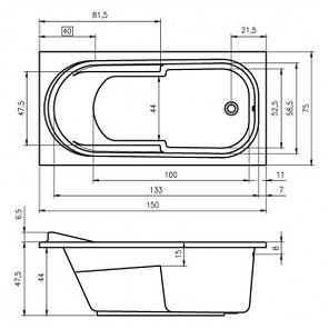 Ванна Riho Columbia 150х75 BA02, фото 2
