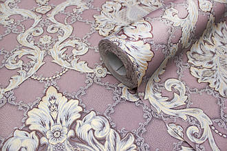 Шпалери з малюнком під гобелен, Бежеві шпалери вінілові Vinil LS Тиффани ВКV2-1185 (0,53х10.05 м)