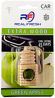 Ароматизатор Real Fresh Extra wood Green Apple (Зеленое Яблоко) 5 мл флакон на зеркало Импульс Авто арт.IP3025