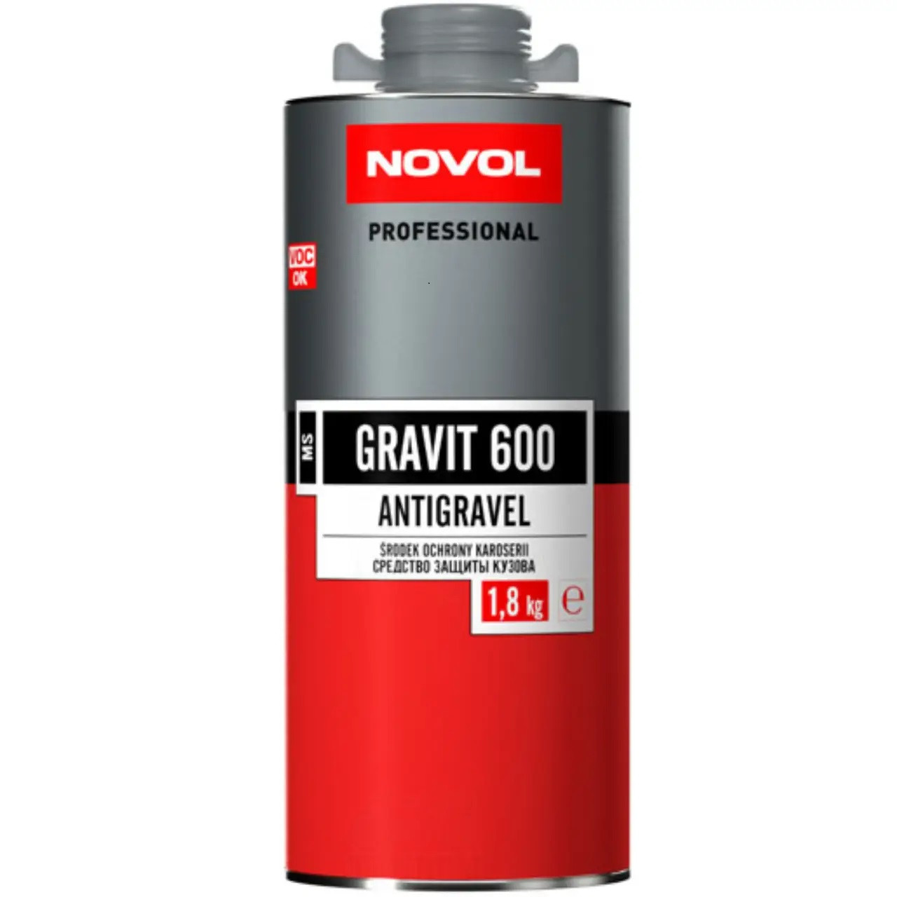 Антигравій для захисту кузова Novol Gravit 600 1,8 кг сіре