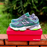 Зеленые замшевые мужские кроссовки New Balance 9060