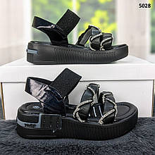 Підліткові босоніжки для дівчинки чорні Meitesi 5028 31