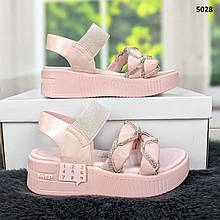 Підліткові босоніжки для дівчинки рожеві Meitesi 5028 31