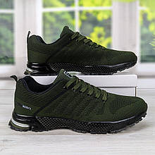 Кросівки чоловічі Bonote текстильні хакі батальні великі розміри 3558