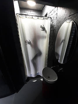 Фото Шторка для ванної "Дівчина ню" - ціна вказана за 1 м.кв. Читаємо опис!