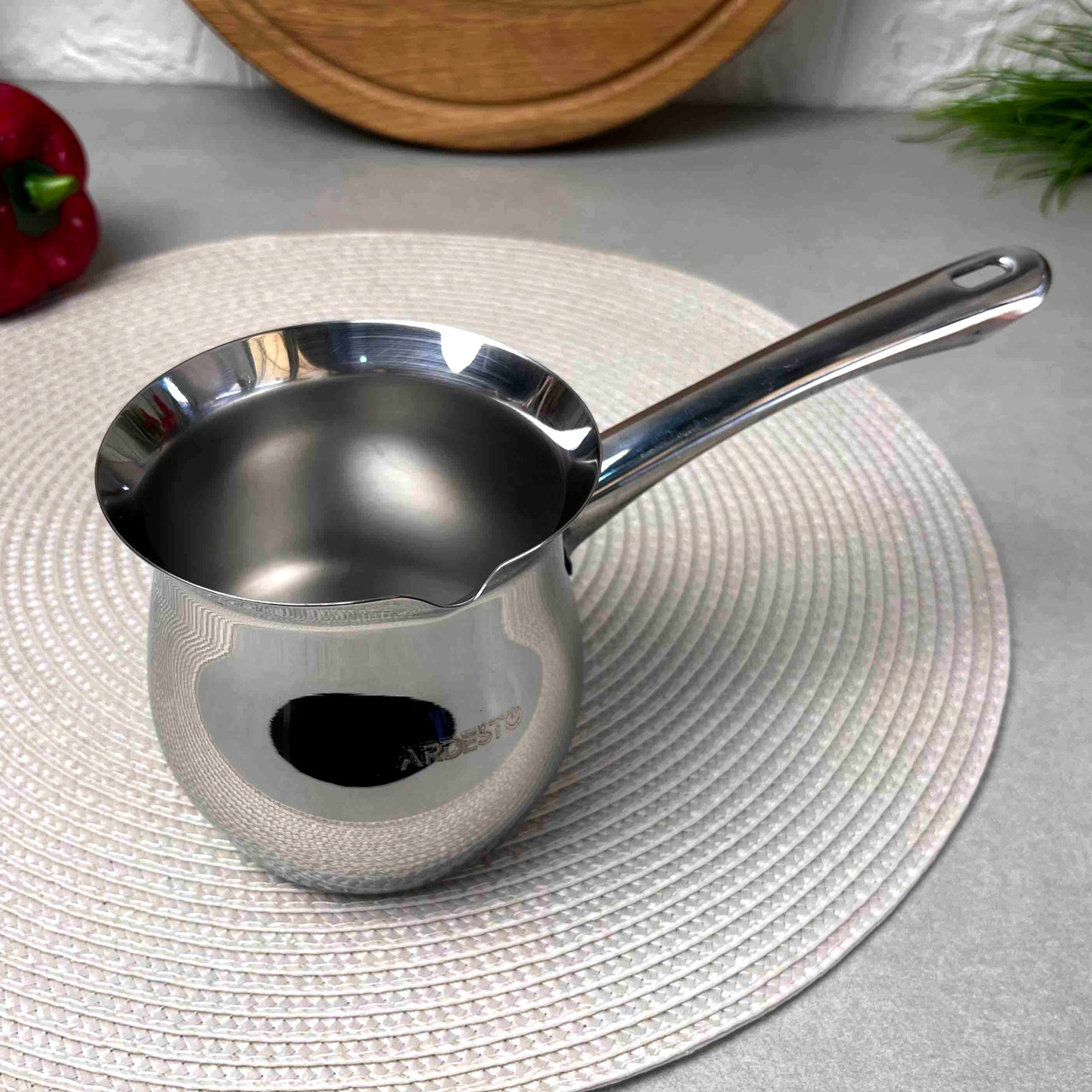 Турка для кави 350 мл із нержавіючої сталі Ardesto Black Mars, фото 1