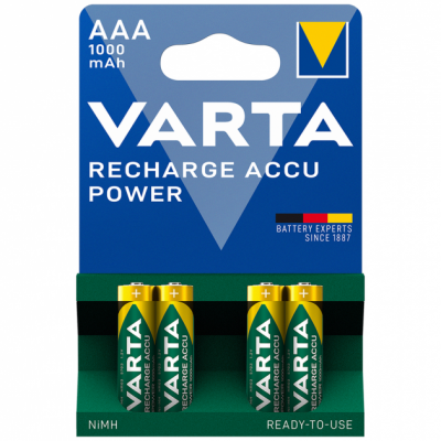 Акумулятор Varta Rechargeable AA 1000mAh RTU 4 шт/уп (Оригінал)